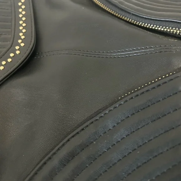 GUESS Black Backpack with Gold Studs - Picture 4 of 6